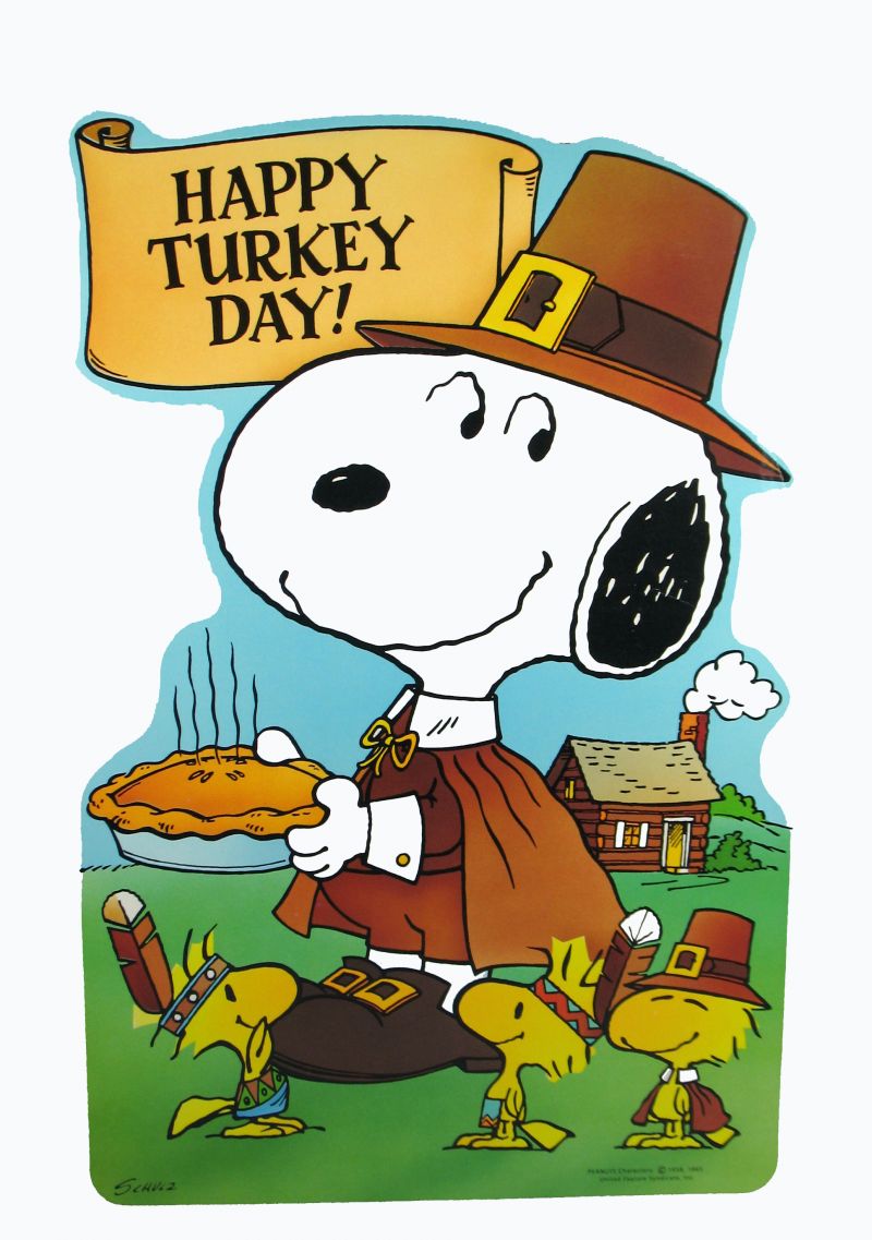 45+] Free Snoopy Thanksgiving Wallpaper