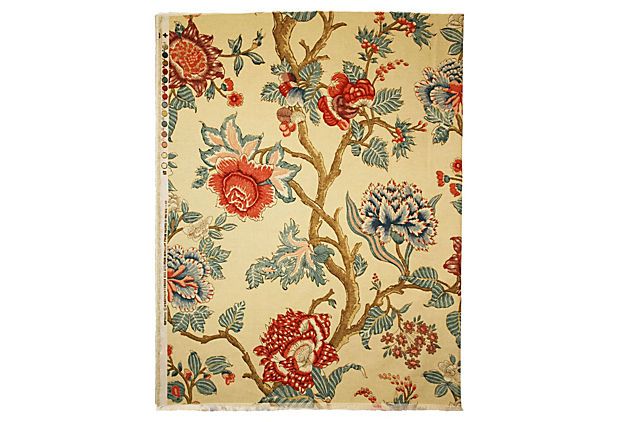 Floral Jacobean Print Fabric Fabrics