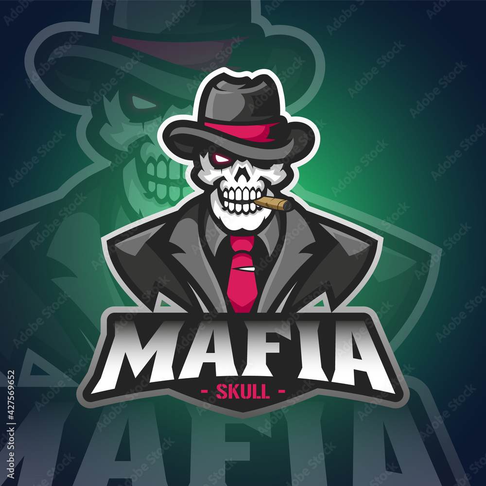 Vector Mafia Boss Mascot For Teammate Logo Stock