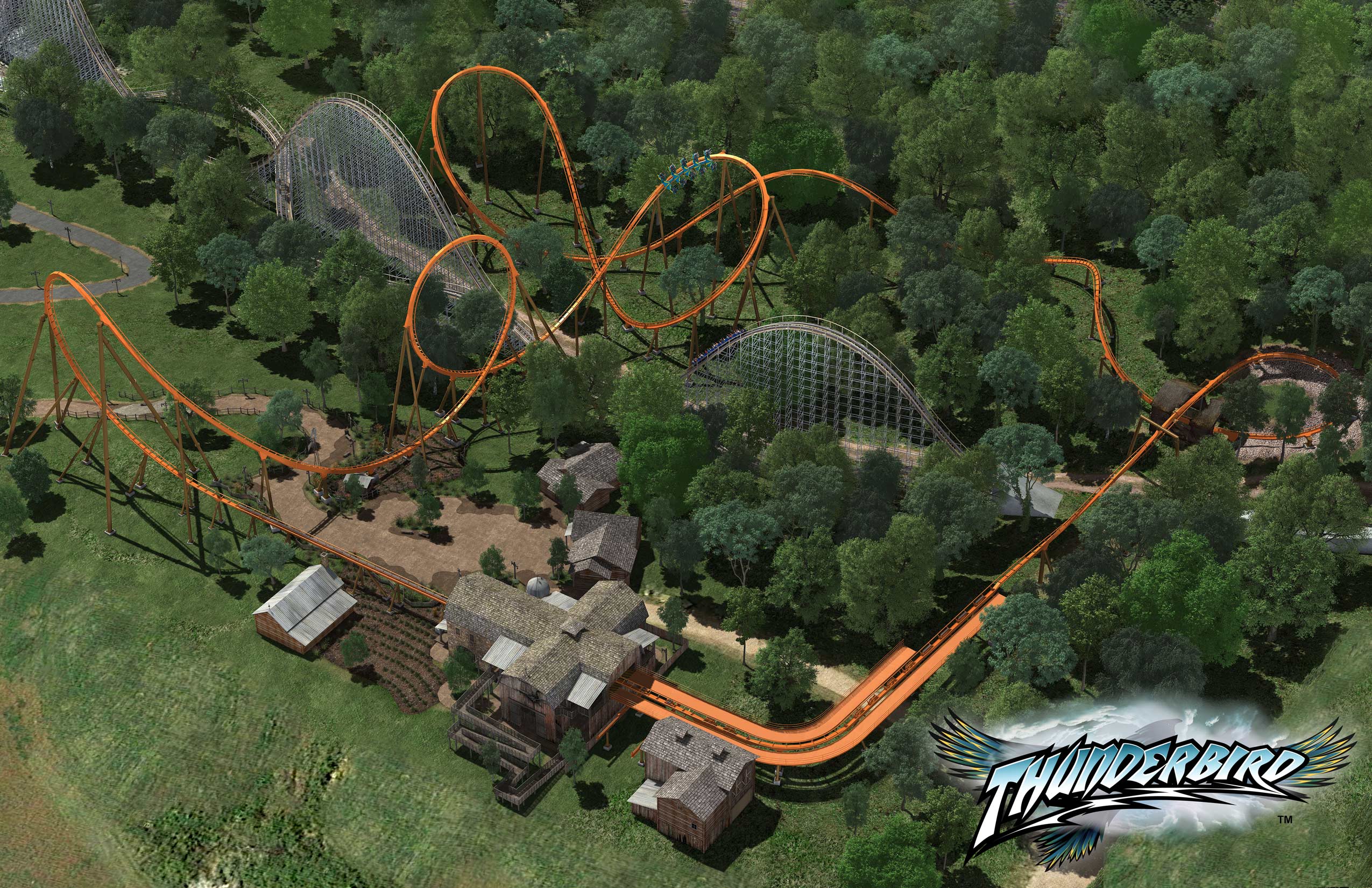 Holiday World Thunderbird Coaster Aerial Wallpaper Click