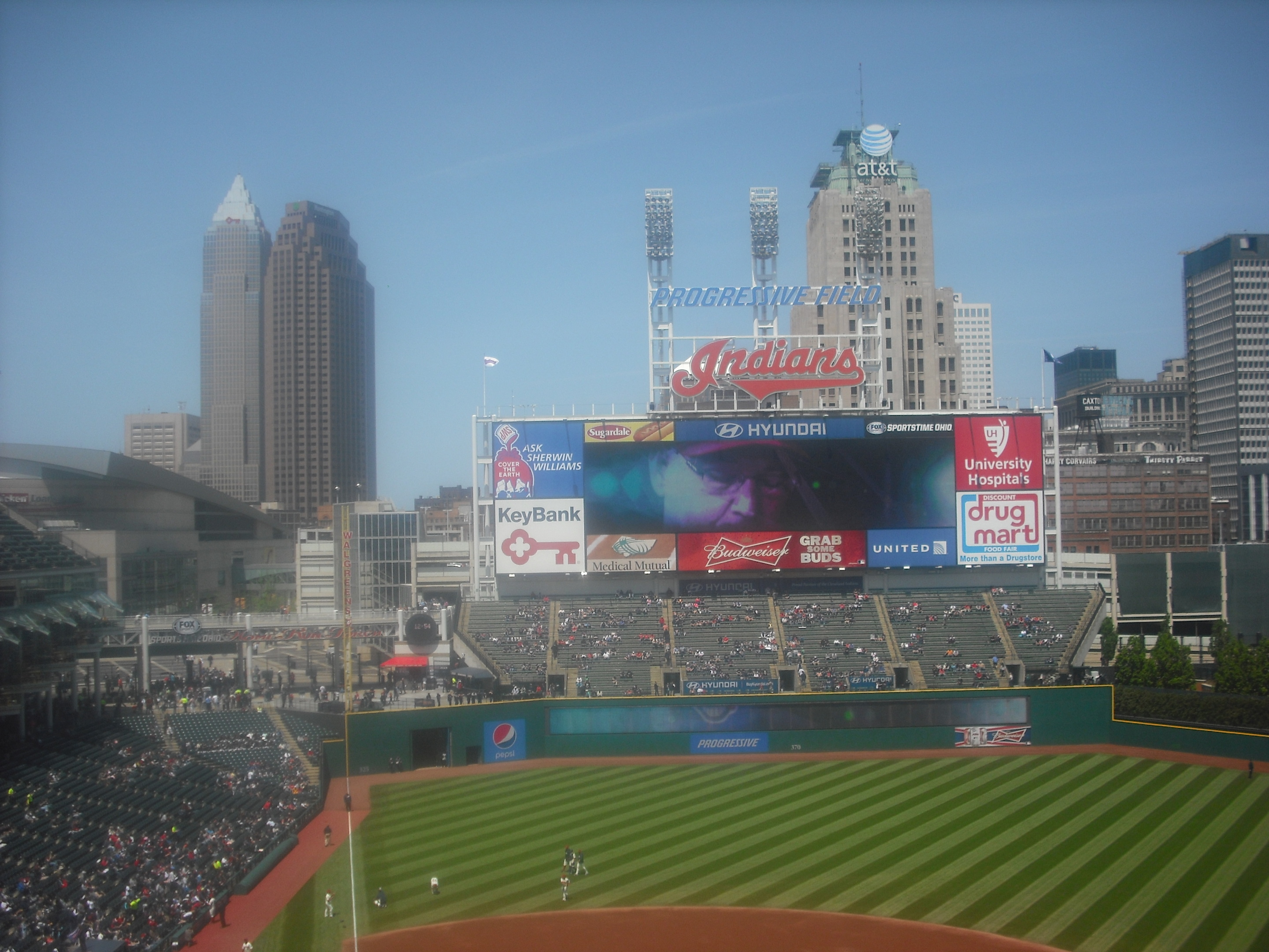 An Indians Game At Progressive Field Low Key Baseball For Out Of Town