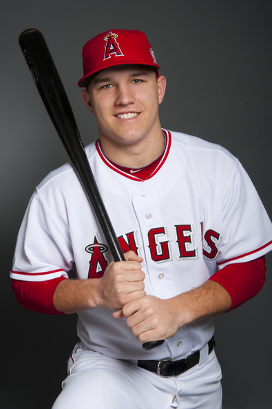 Mike Trout Of The Los Angeles Angels Anaheim Poses