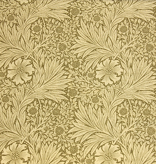 Olive Marigold Linen Fabric Designed By William Morris