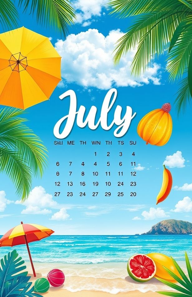 July Calendar Wallpaper
