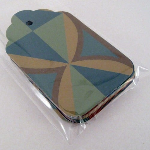 10 Large Colorful Geometric Wallpaper All Occasion Gift Tags