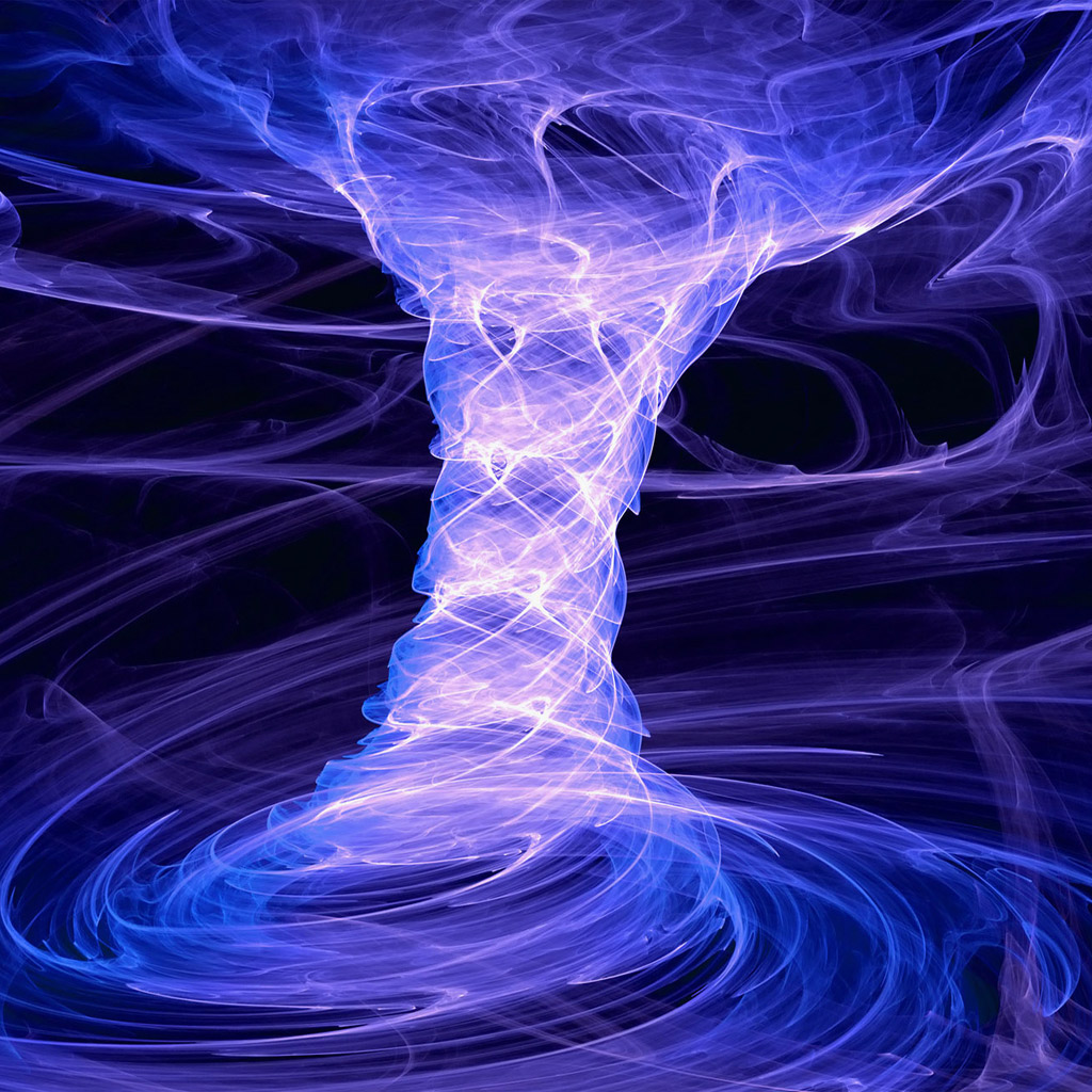 3d Abstract Blue Energy Tornado iPad iPhone HD Wallpaper