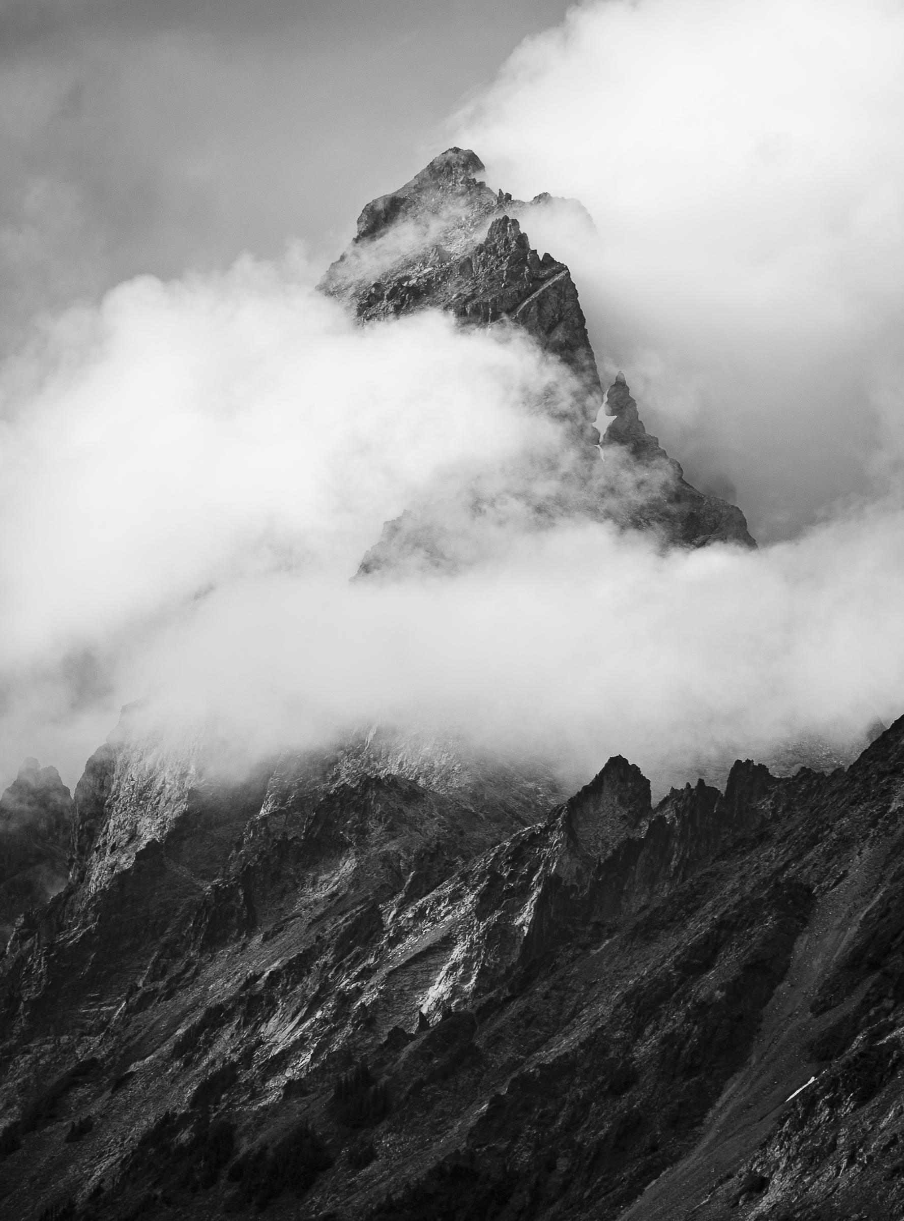 Foggy Peak Black And White Print Philiciousness