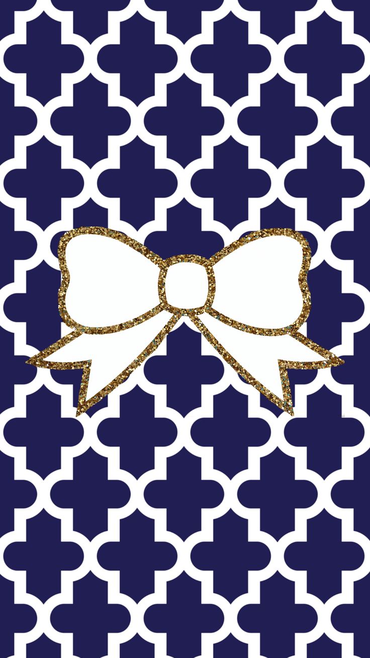 Navy Blue And Gold Glitter Bow Tech Wallpaper Iphookok