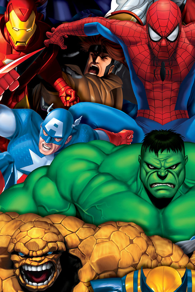Marvel Hulk Spiderman iPhone Wallpaper