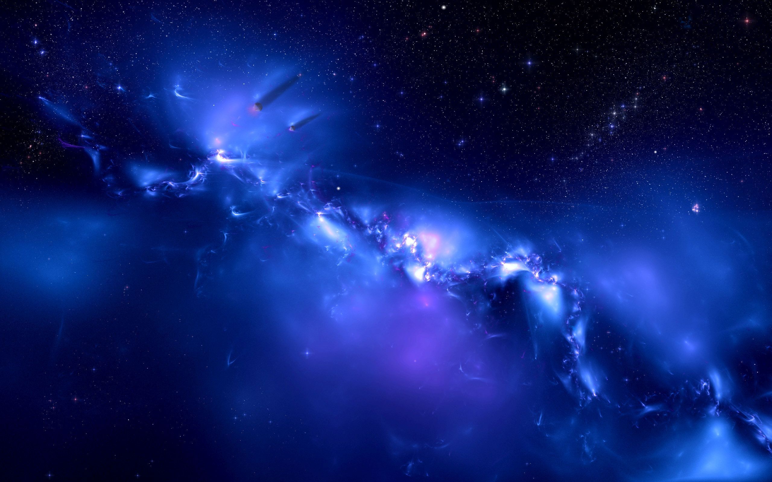 Blue Space Nebula Wallpaper 2560x1600 ID44429