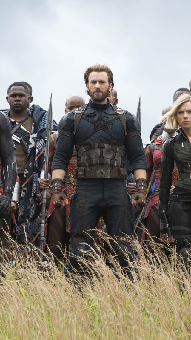 Wallpaper Avengers Infinity War Black Widow Captain America
