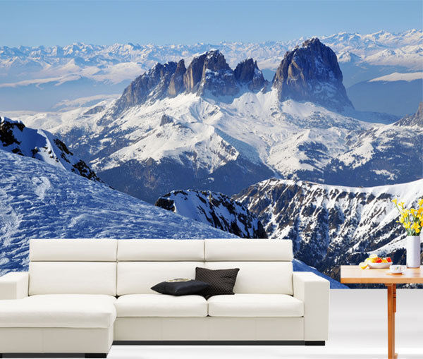 Snow Mountains Winter Scenery 3d Full Wall Mural Photo Wallpaper Home