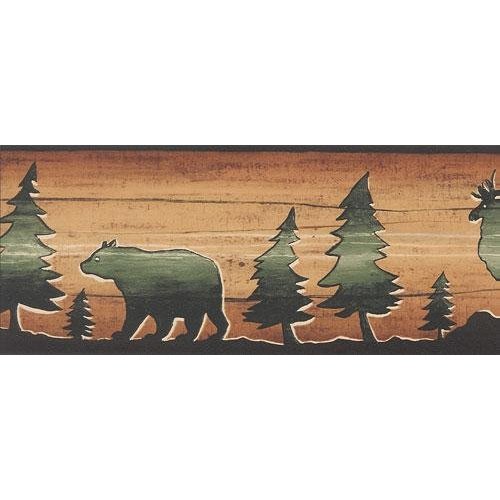 Bear Moose Elk Wallpaper Border
