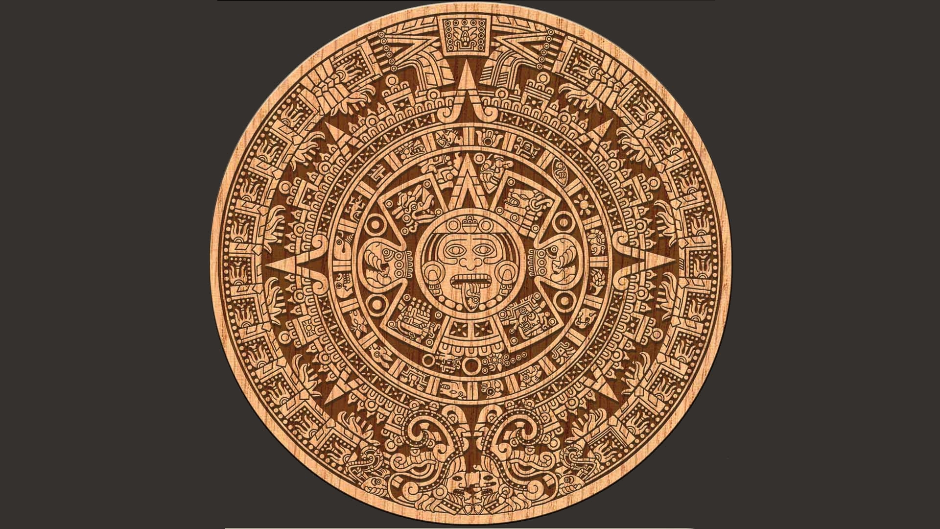 Aztec Calendar Puter Wallpaper Desktop Background