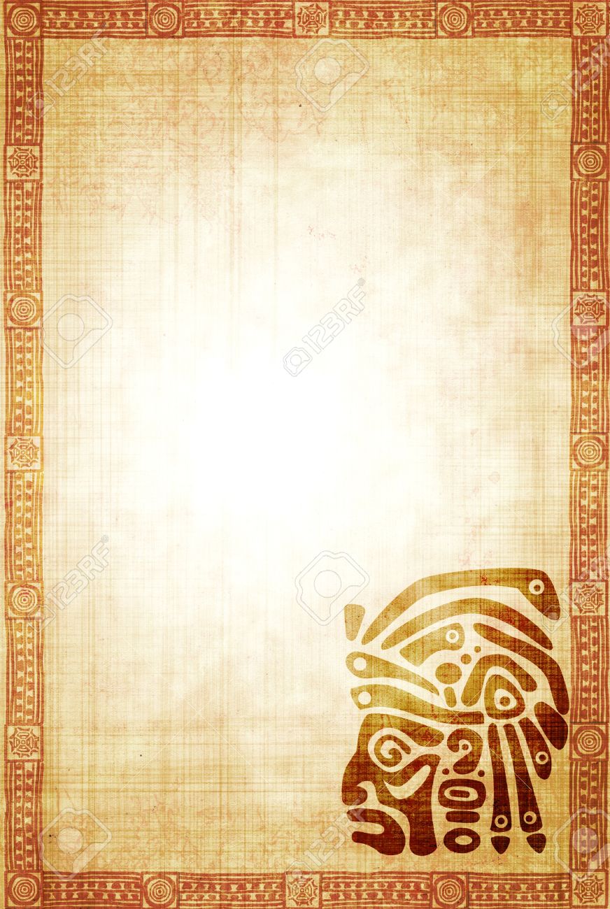 Background With American Indian Traditional Patterns Stock Photo