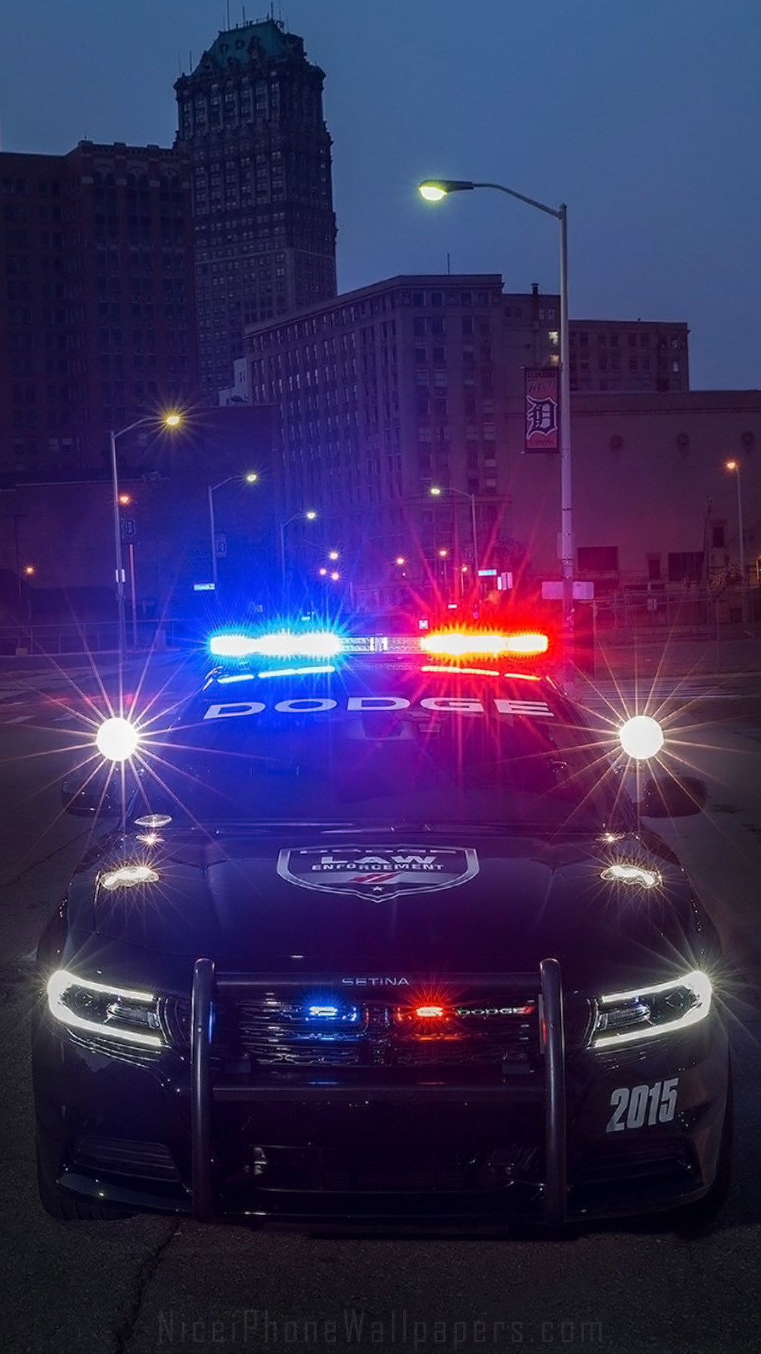 Police Dodge Charger iPhone Wallpaper Ipod