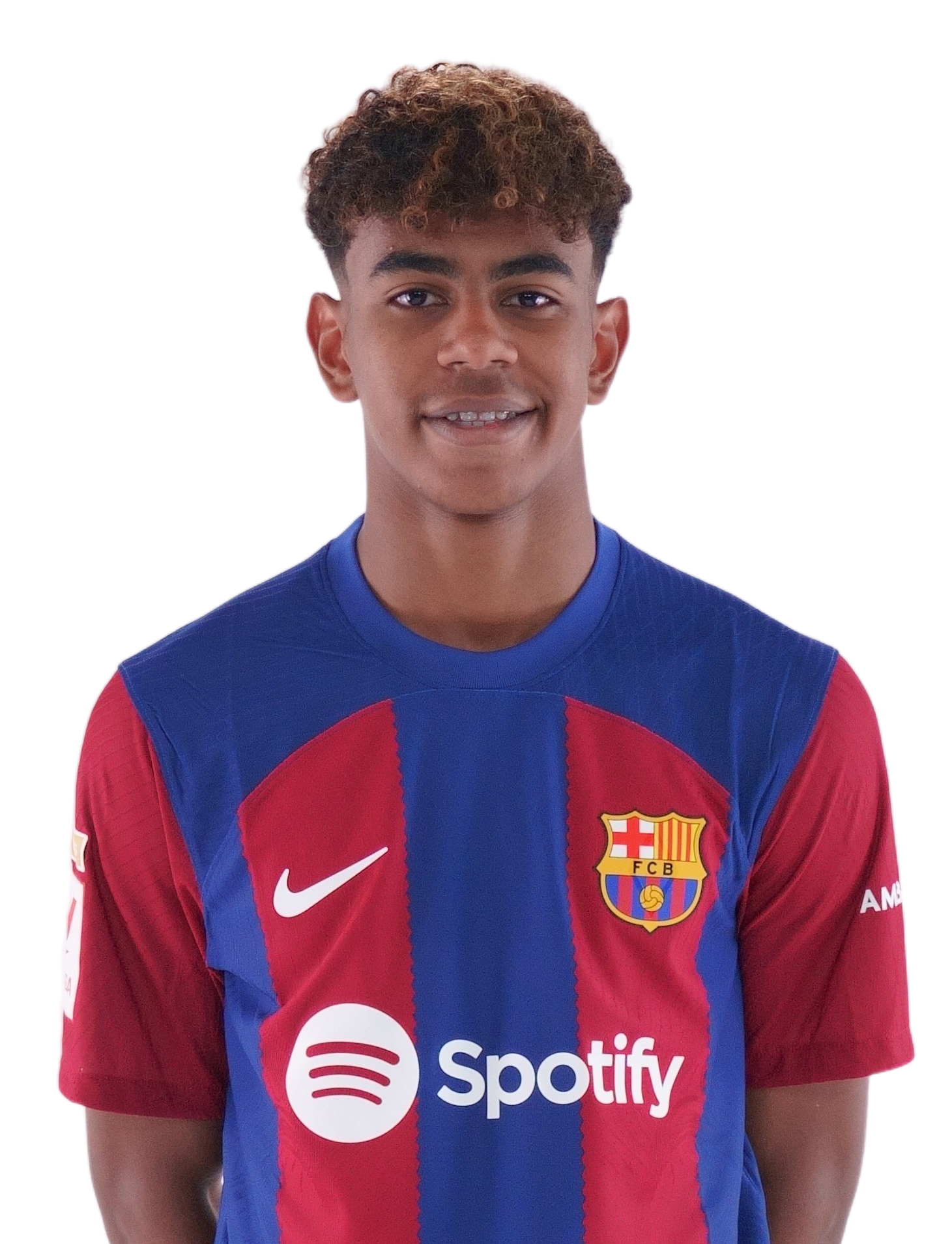 Lamine Yamal in a Barcelona jersey