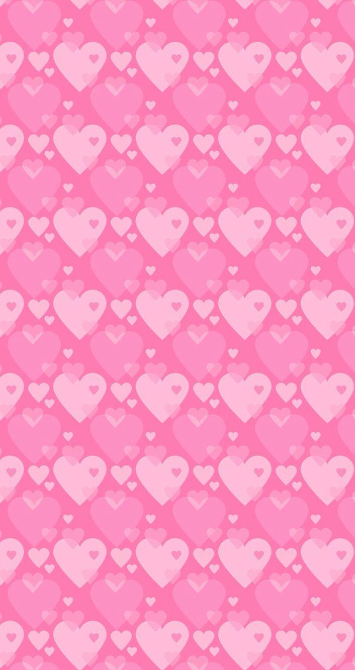 Wallpaper Pretty HD iPhone Background Pink Heart Hearts