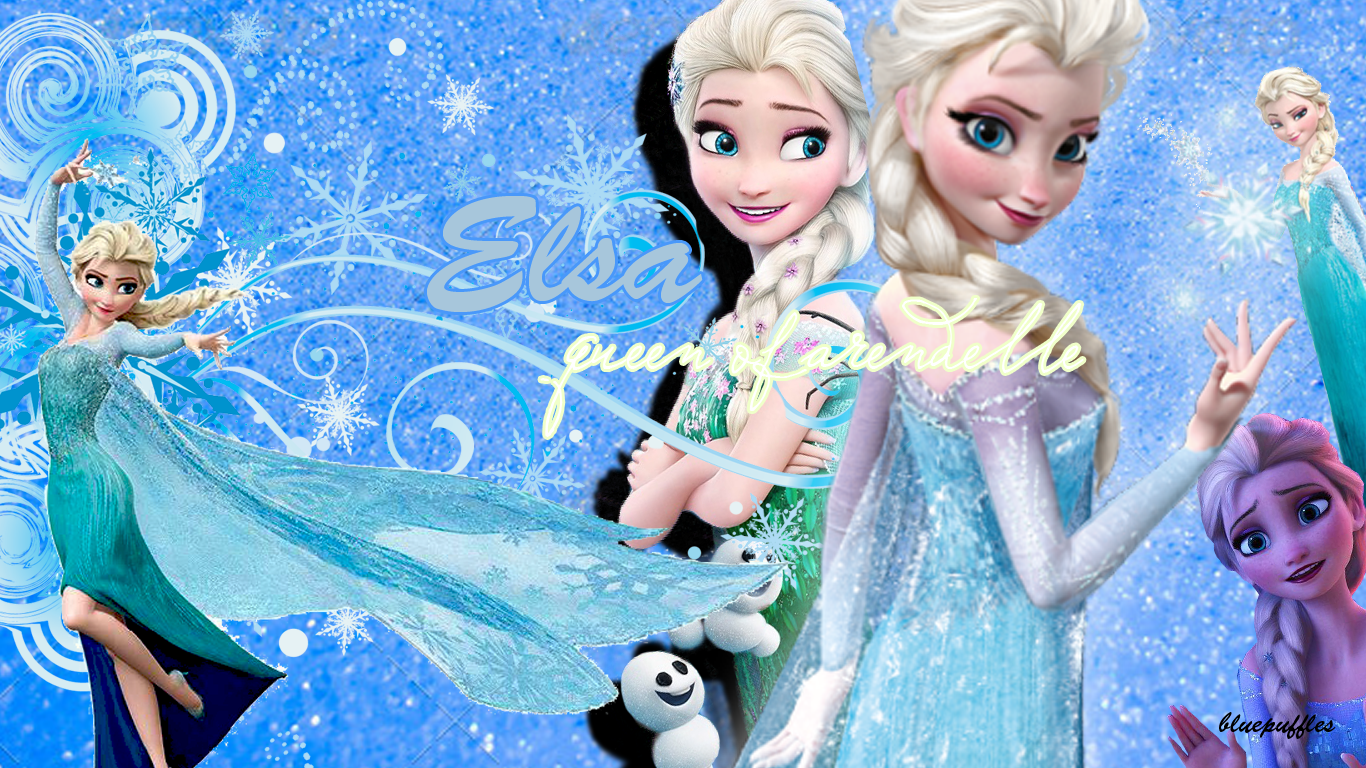 Frozen Elsa Wallpaper 1366 x 768 by bluepuffles on