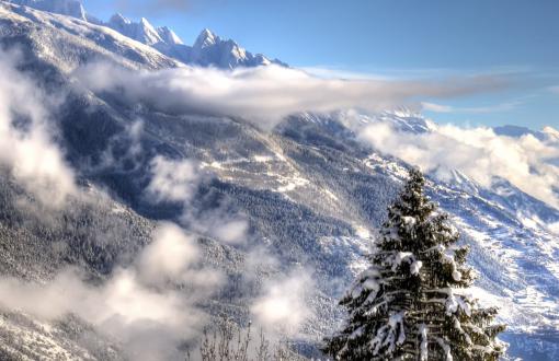HD Gorgeous Winter Mountain Scape Wallpaper