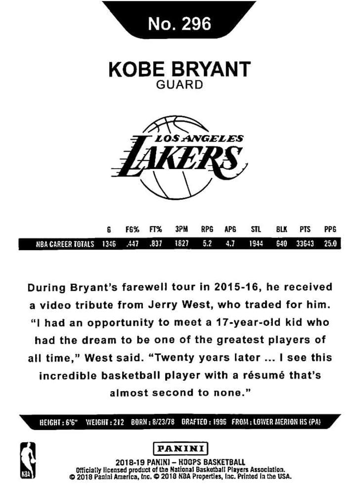 Amazon Nba Hoops Basketball Kobe Bryant Los
