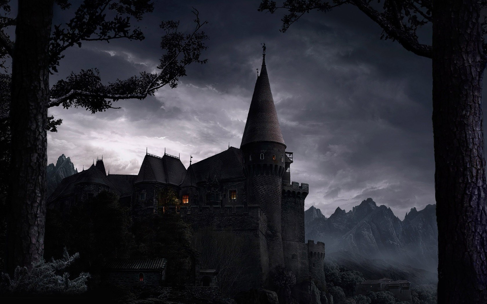 Spooky Castle Wallpaper