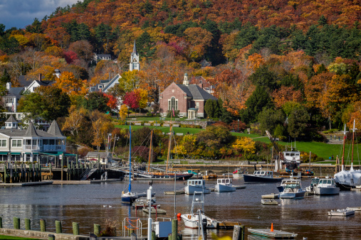 Fall Scene At Camden Maine Wall Decal Item Number Gty