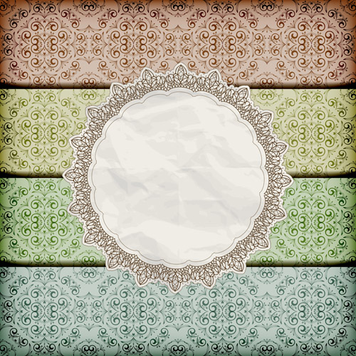Eps File Lace With Vintage Vector Background Name