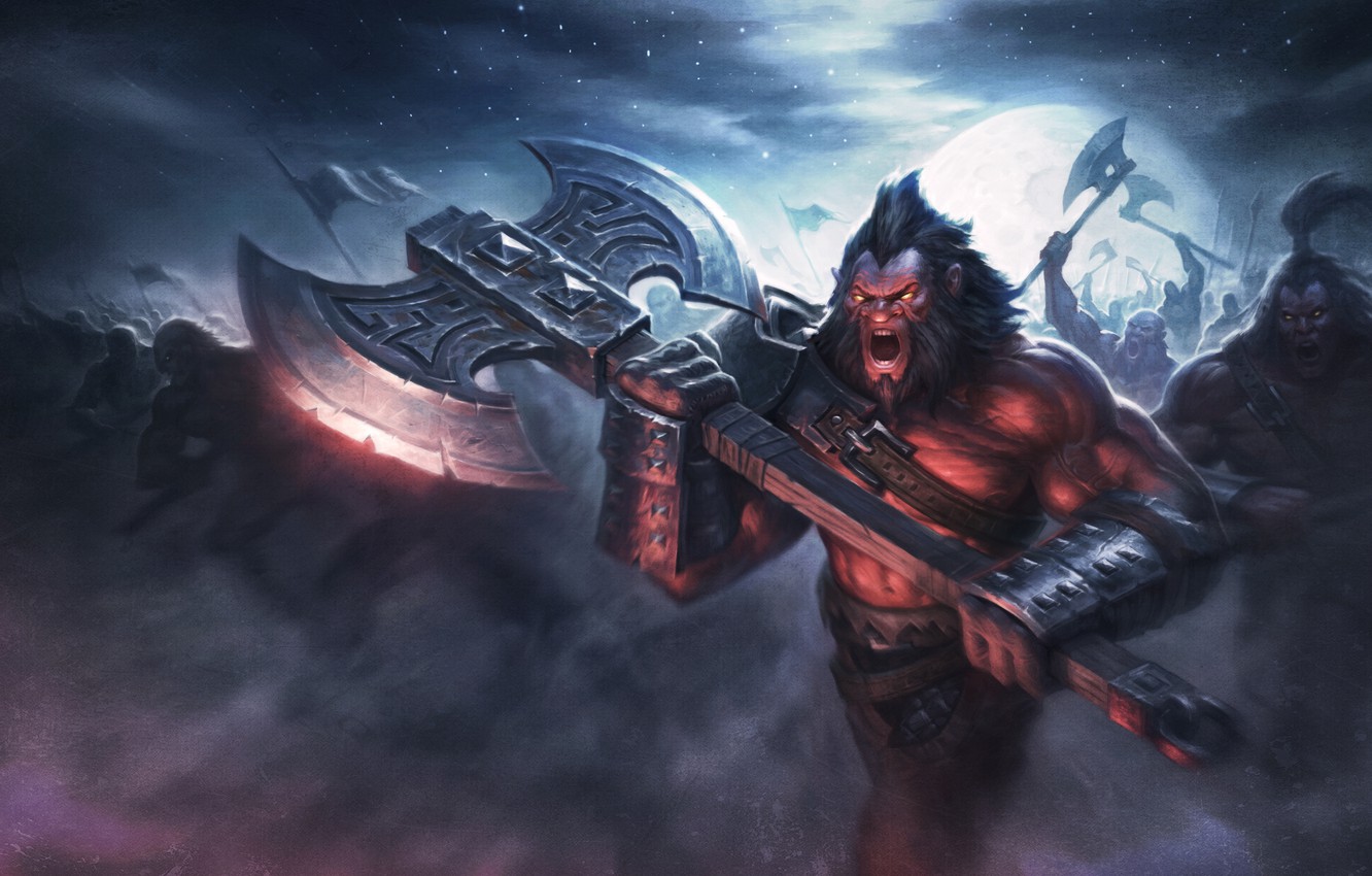 Wallpaper Army Warrior Art Axe Dota Image For Desktop