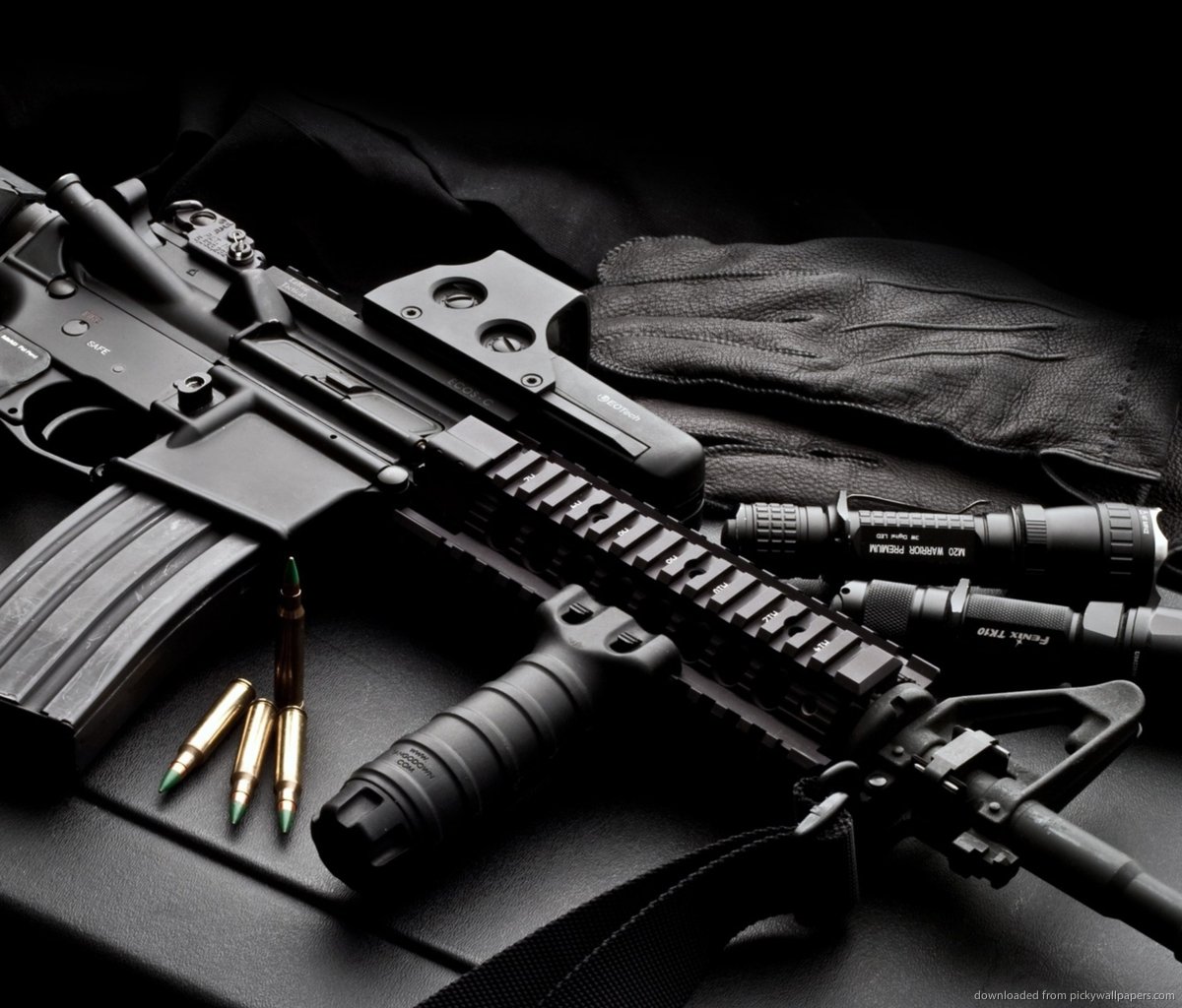 Download Black Colt M4 Rifle Wallpaper For Samsung Galaxy Tab