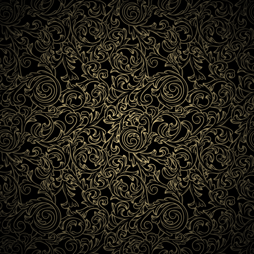 Black Pattern Vintage Background Vector Background