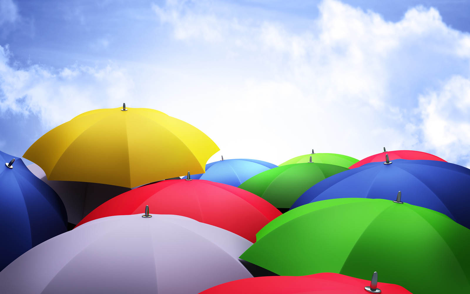 Wallpaper Colorful Umbrellas