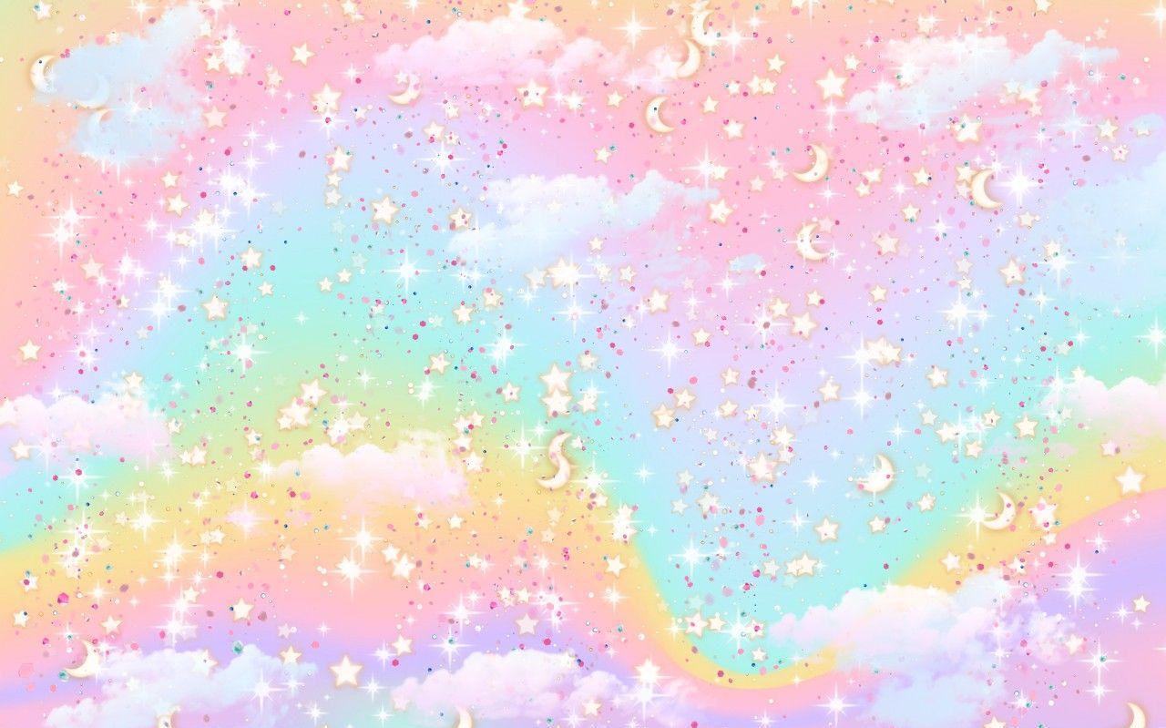 Pastel Rainbow Cute Aesthetic Desktop Background Wallpaper