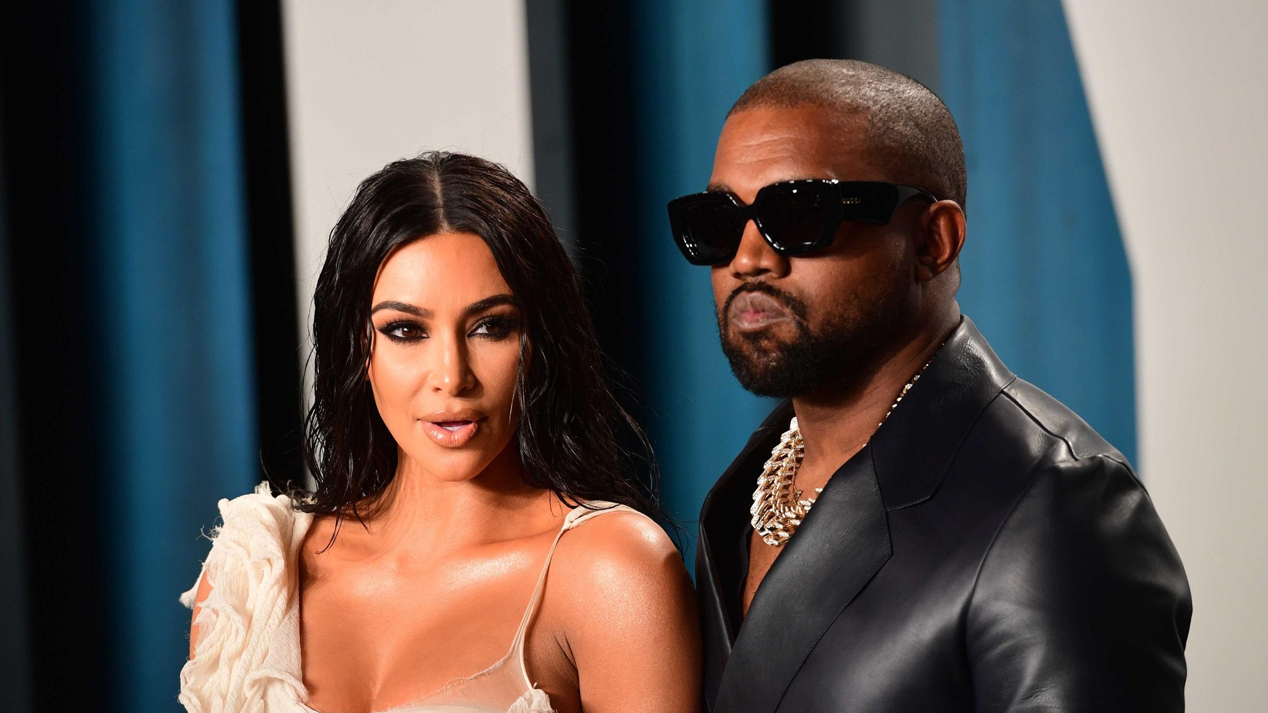 Kim Kardashian and Kanye West Support Son Saint at Basketball Game