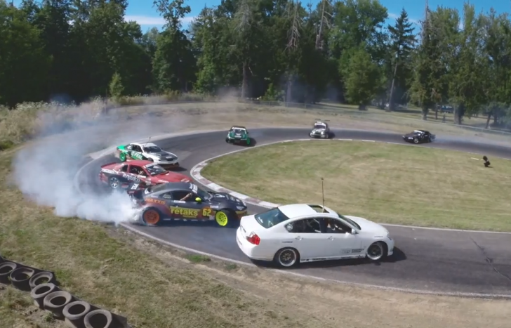  take part in a friendly yet crazy tandem drifting session
