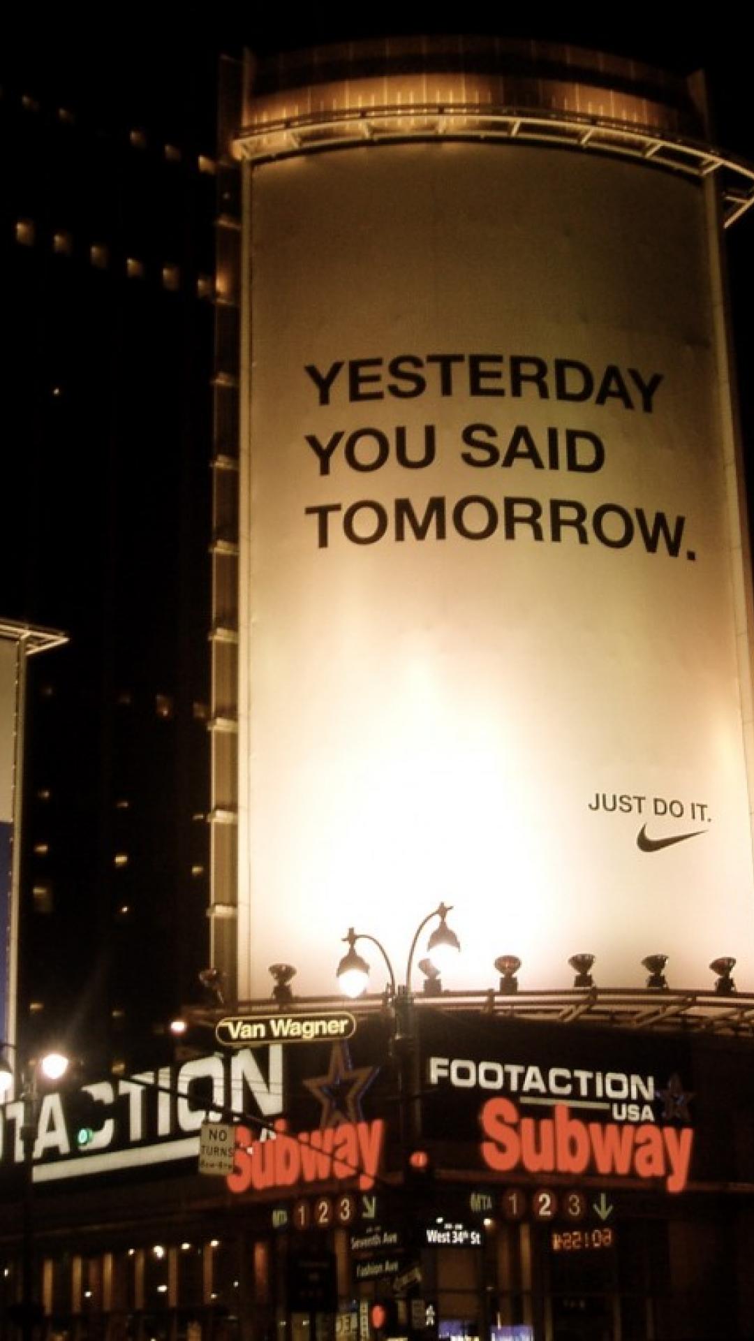 Nike Yesterday You Said Tomorrow Just Do It HD