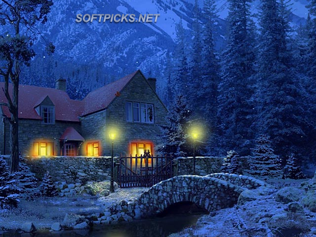 3d Snowy Cottage Animated Wallpaper Capture D Cran