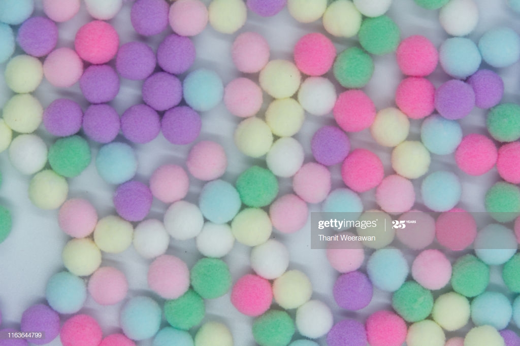 Sweet Pastel Color Pom Background High Res Stock Photo Getty