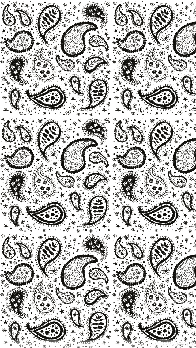 Installing This White Black Paisley iPhone Wallpaper Is Very Easy