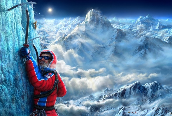 Mountains Snow Winter Climber Desktop Wallpaper 3d Goodwp