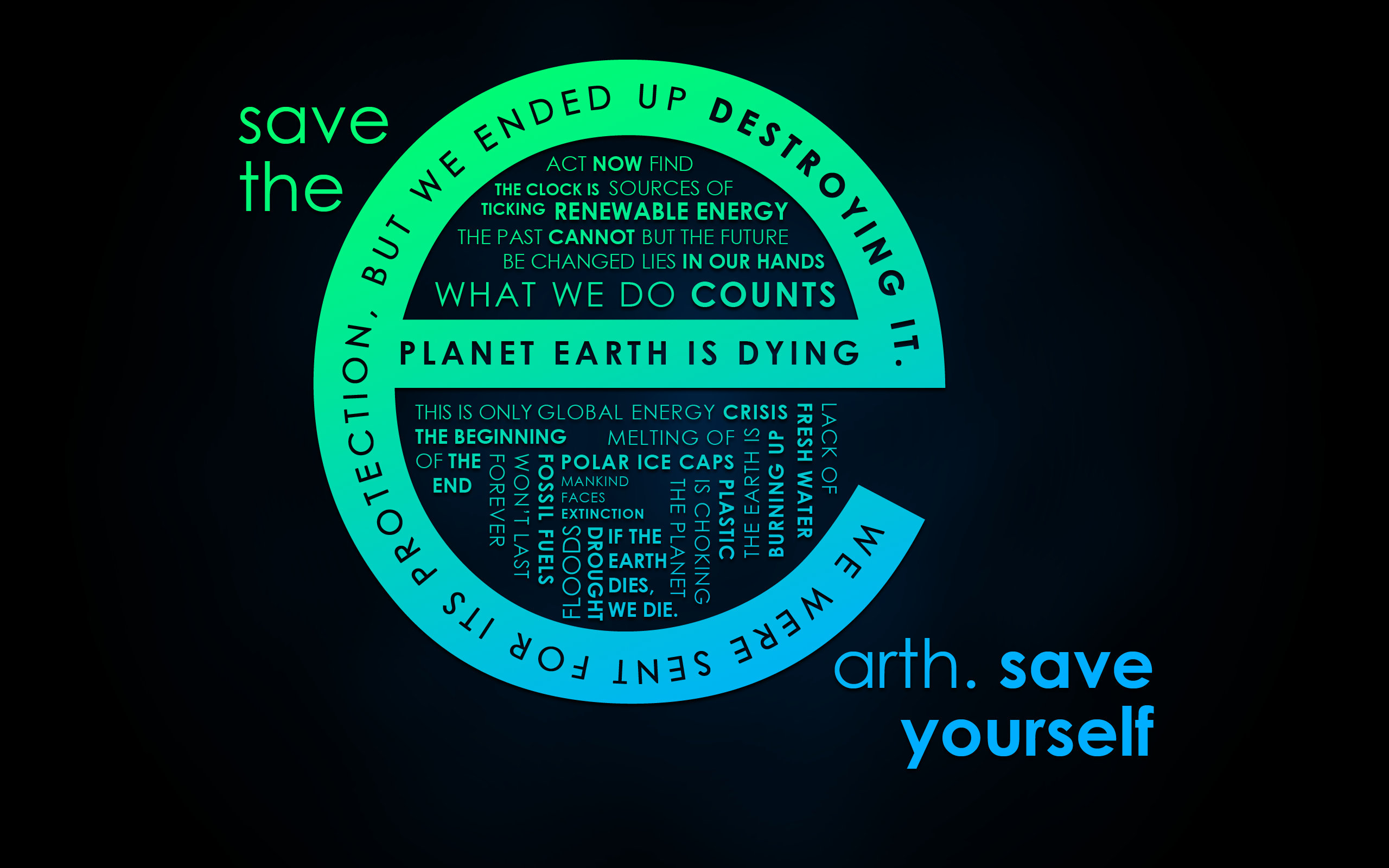 Save the earth wallpaper background
