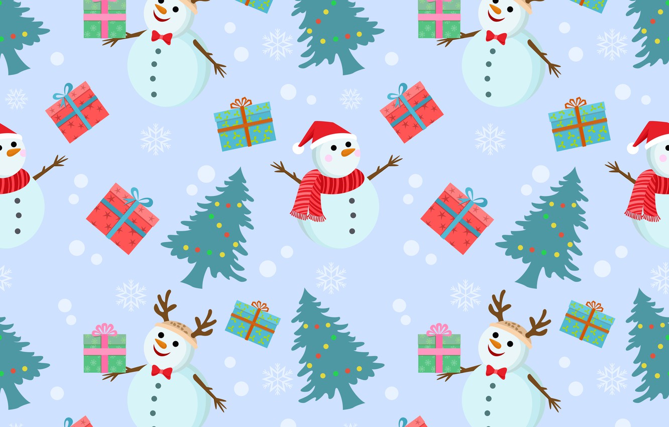 Wallpaper Decoration Background Pattern New Year Christmas