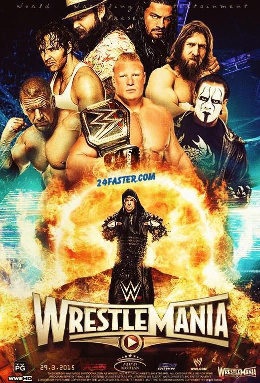 Wwe Wrestlemania Poster Wallpaper Featuring Superstar Dean
