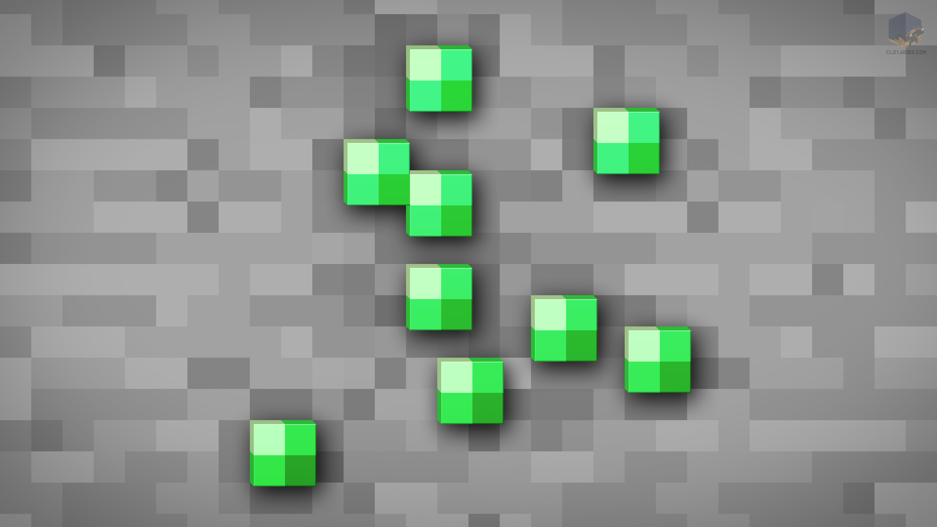 Minecraft Shaded Emerald Ore Wallpaper By Chrisl21