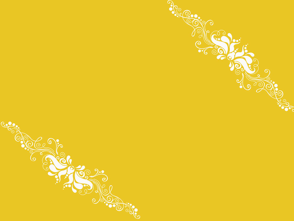 Yellow Ornaments Ppt Template Design Background Templates