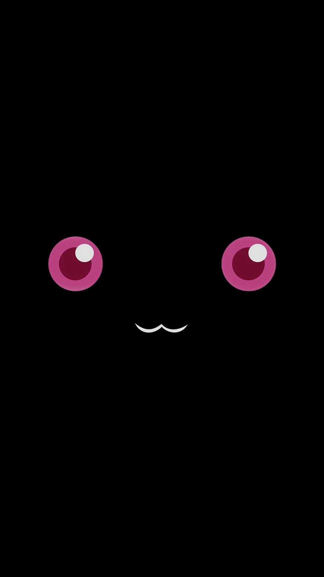 Pink Eyed Black Anime Wallpaper
