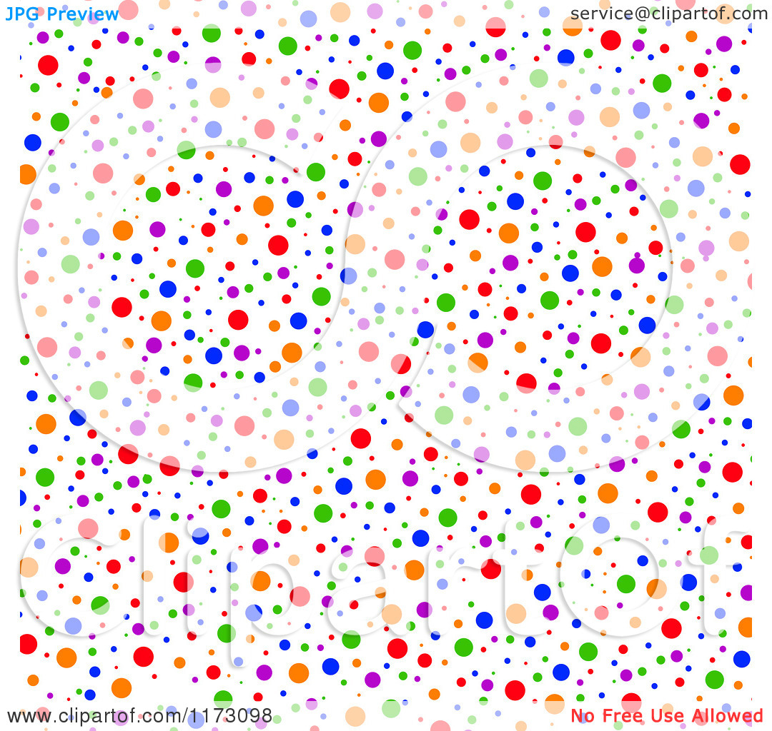 Clipart Of A Colorful Dot Pattern Background Royalty