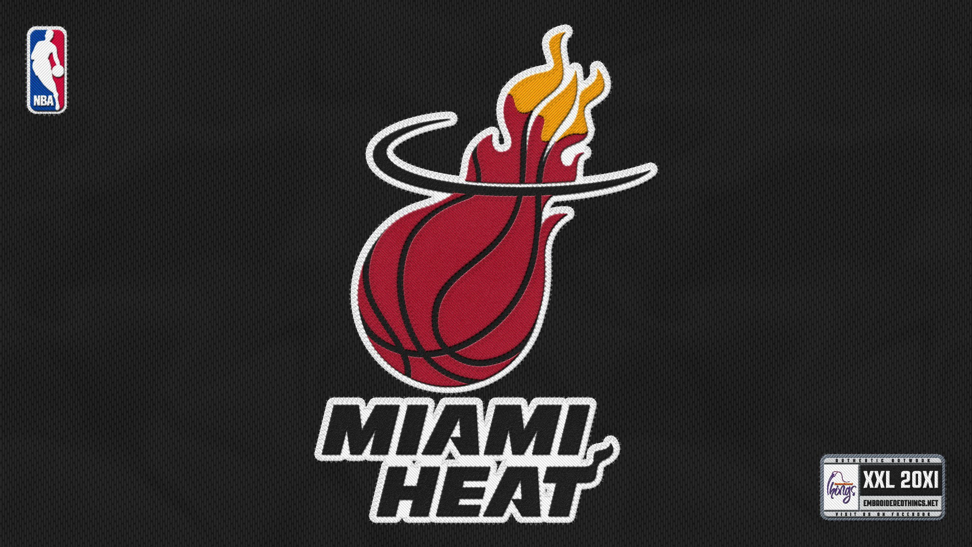 NBA Team Logo Miami Heat Dark Wallpaper HD 2013 Background Desktop 2000x1125