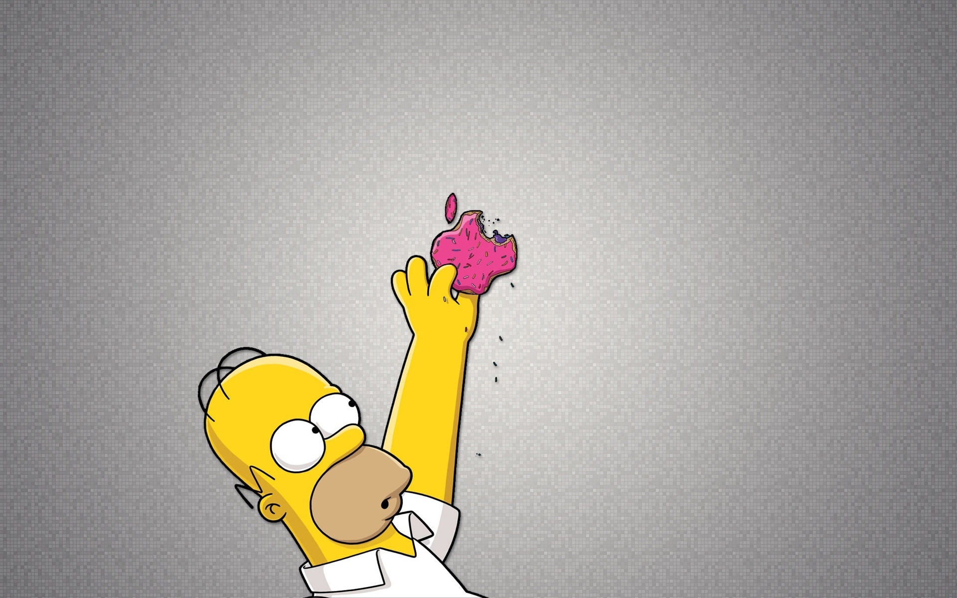 Homer Reaching For Apple Logo Wallpaper