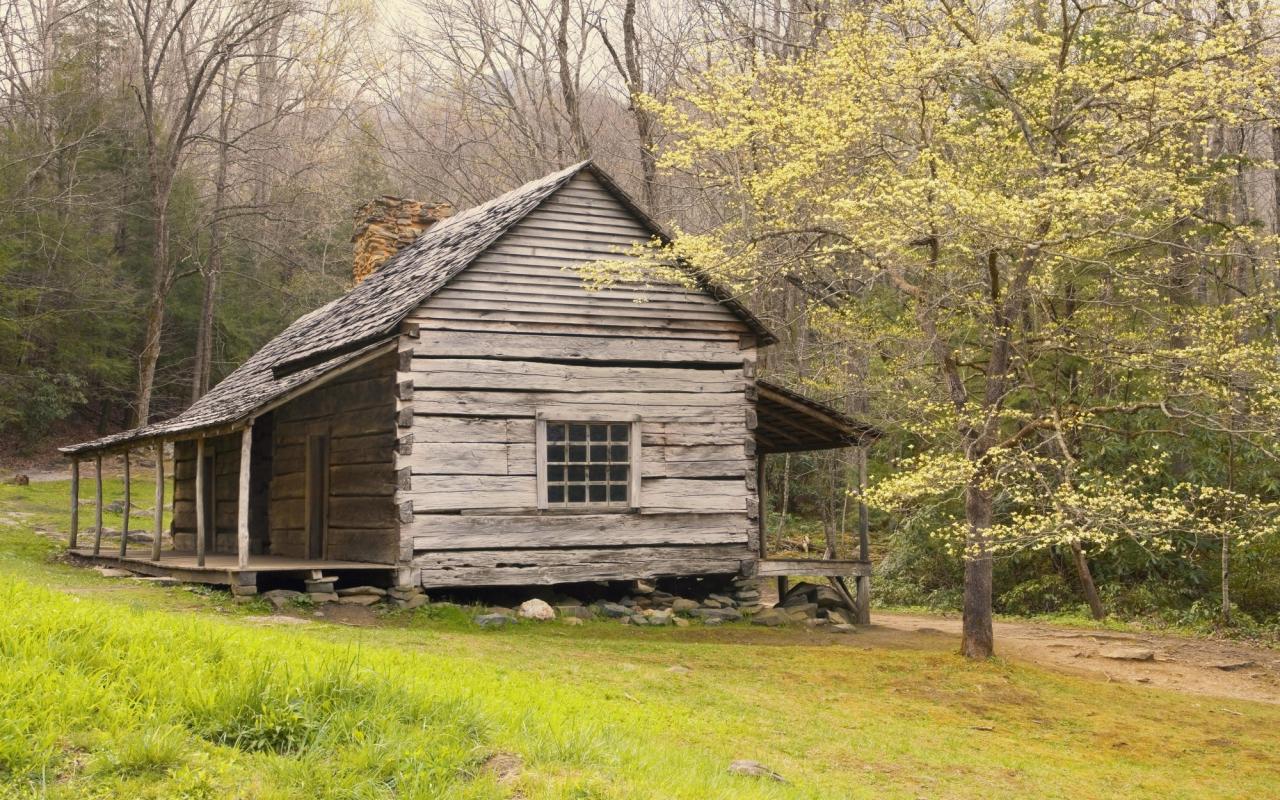 Great Smoky Mountains National Park Tennessee Bud Cabin Wallpaper